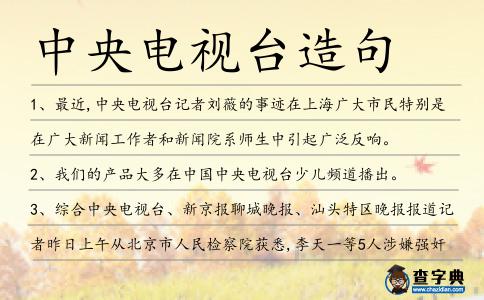 中央电视台造句