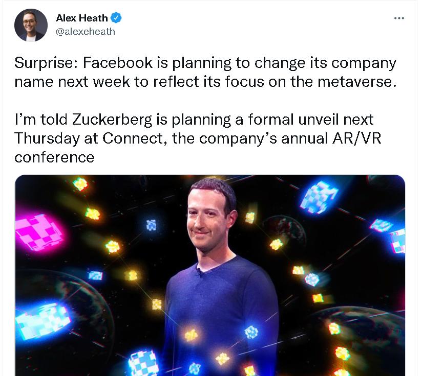外媒爆料：Facebook，改名