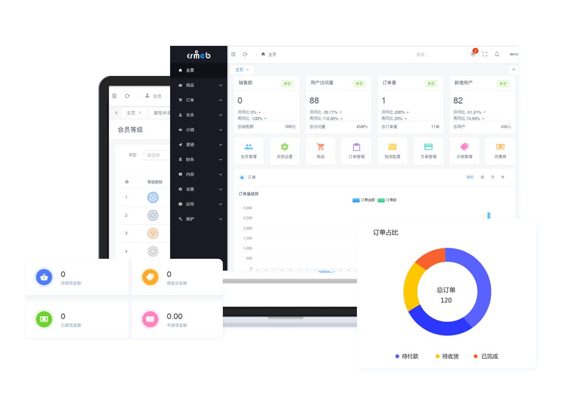 CRMEB单商户商城系统_移动社群社交电商系统_社交视频app源码